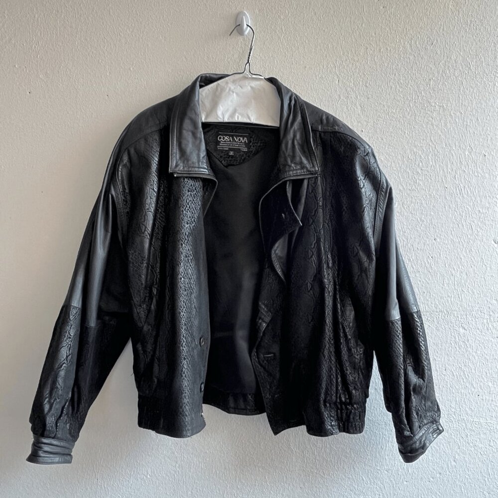 Snakeskin Leather Jacket (Super Dope )